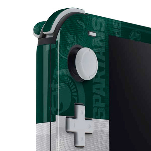Michigan State University Jersey Split Nintendo Switch Lite Skin